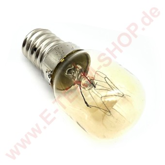 Glühlampe 300°C E14 25W 230V z.B. für Backofen, Mikrowelle, Gärschrank, heiße Theke... 