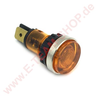 Kontrolllampe 400V orange, für Bohrung Ø 12mm, Kopf Ø 18mm 