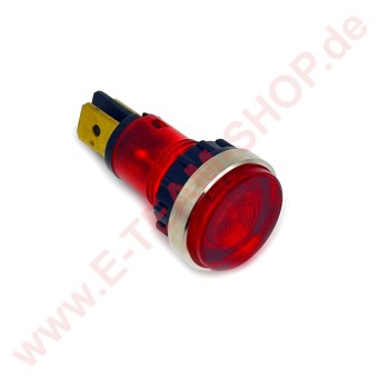 Kontrolllampe 400V rot, für Bohrung Ø 12mm, Kopf Ø 18mm 