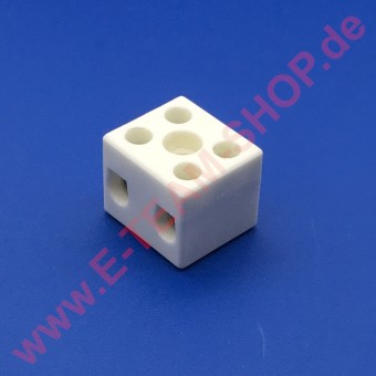 Porzellan-Lüsterklemme 2,5mm² 2-polig 