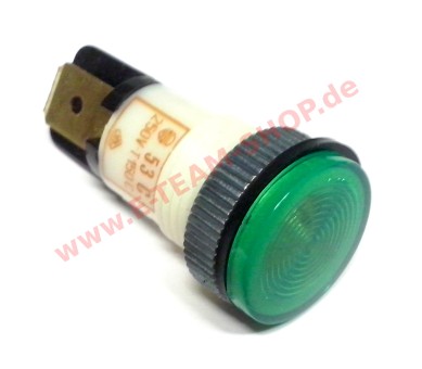 Kontrolllampe 230V grün, für Bohrung Ø 13mm  