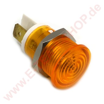 Kontrolllampe 230V orange, für Bohrung Ø 16mm Kopf Ø 19mm 