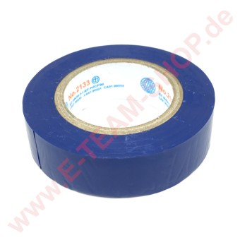 Isolierband PVC Temp.Best. 0 bis +80°C Breite 15mm Länge 10m blau Zulassung VDE 