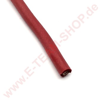 Kupferlitze 2,5mm² rot Dauertemperatur -60 bis +180°C Spitze +230°C Leiter Kupferlitze vernickelt Isolierung Silikon 