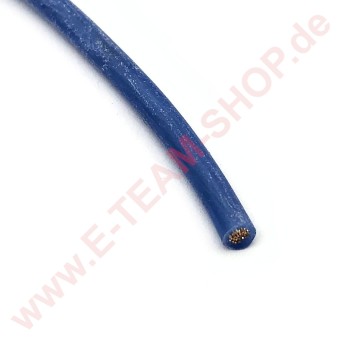 Kupferlitze 1,5mm² blau Dauertemperatur -60 bis +180°C Spitze +230°C Leiter Kupferlitze vernickelt Isolierung Silikon 