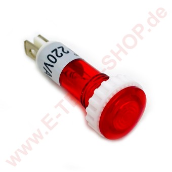 Kontrolllampe 220V rot, für Bohrung Ø 10mm Kopf Ø 13mm für Bartscher Kaffeemaschine Contessa 