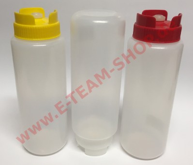 Quetschflasche PE mit Silikonventil, gelb, 0,94 l 