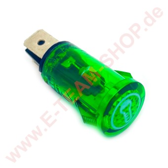 Kontrolllampe 230V grün, für Bohrung Ø 13mm Kopf Ø 14mm 